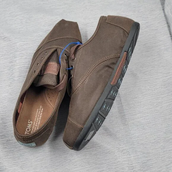 Toms - Men’s Brown Waxed Twill Cordones - Picture 5 of 11